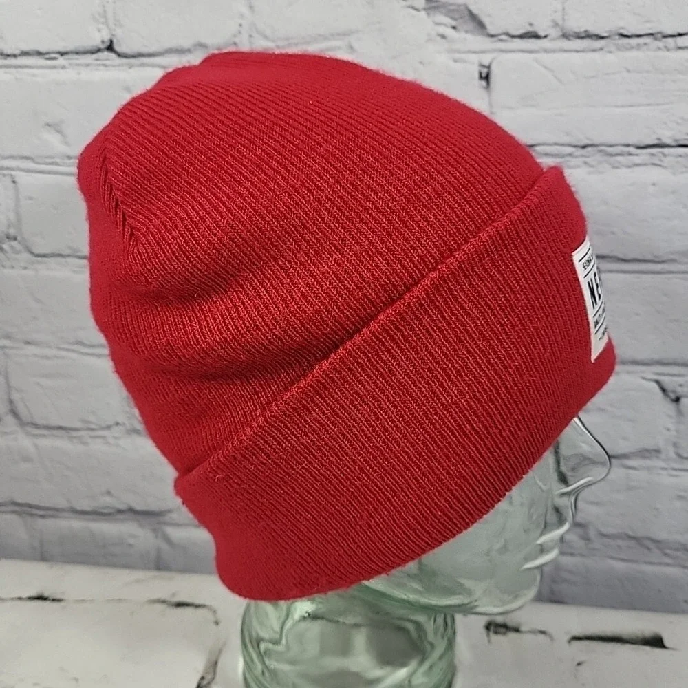 Neff Hat Unisex Red Beanie‎ Stretch Knit Roll-Up Warm Winter Ski Cap